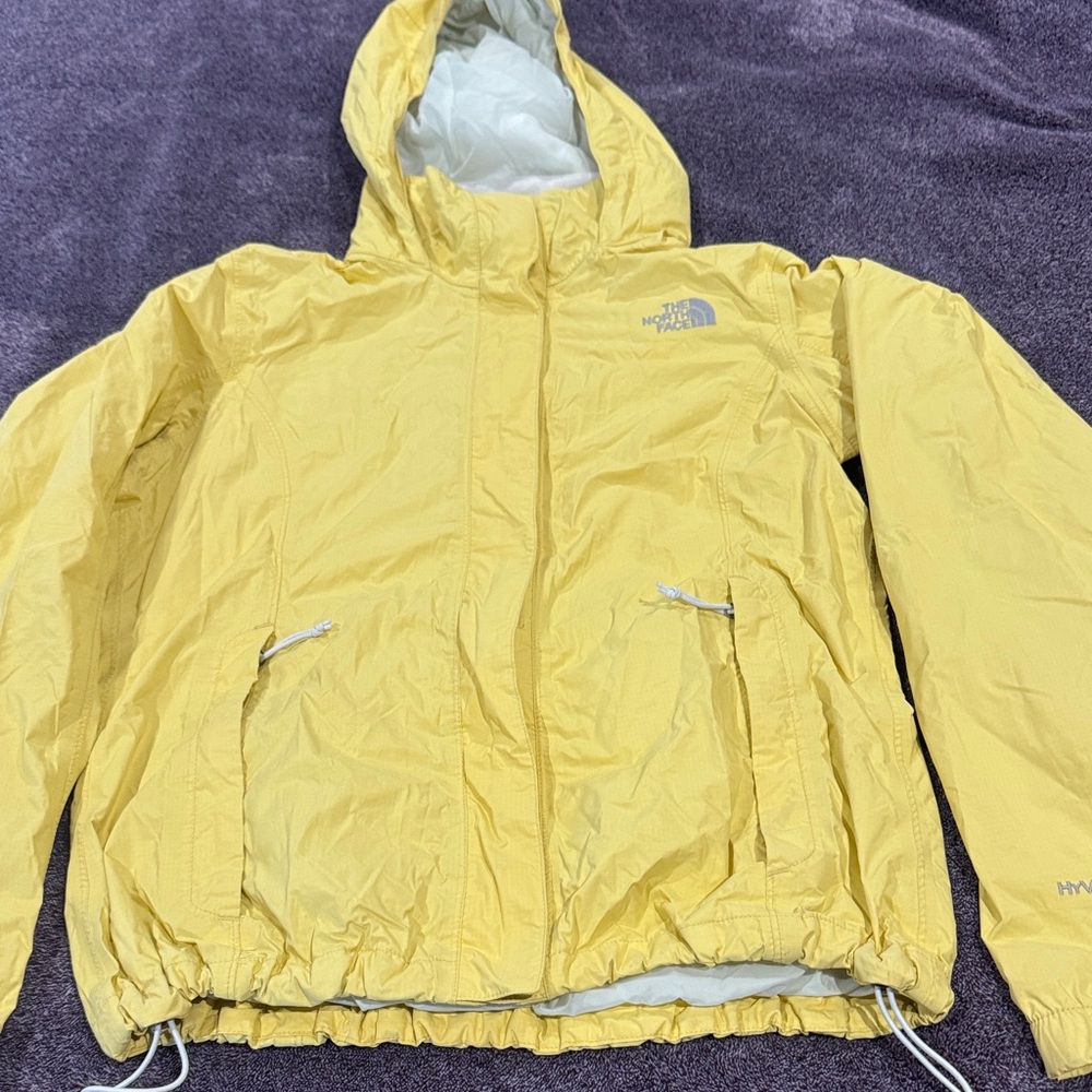 The North Face Lemon Yellow Hooded Windbreaker